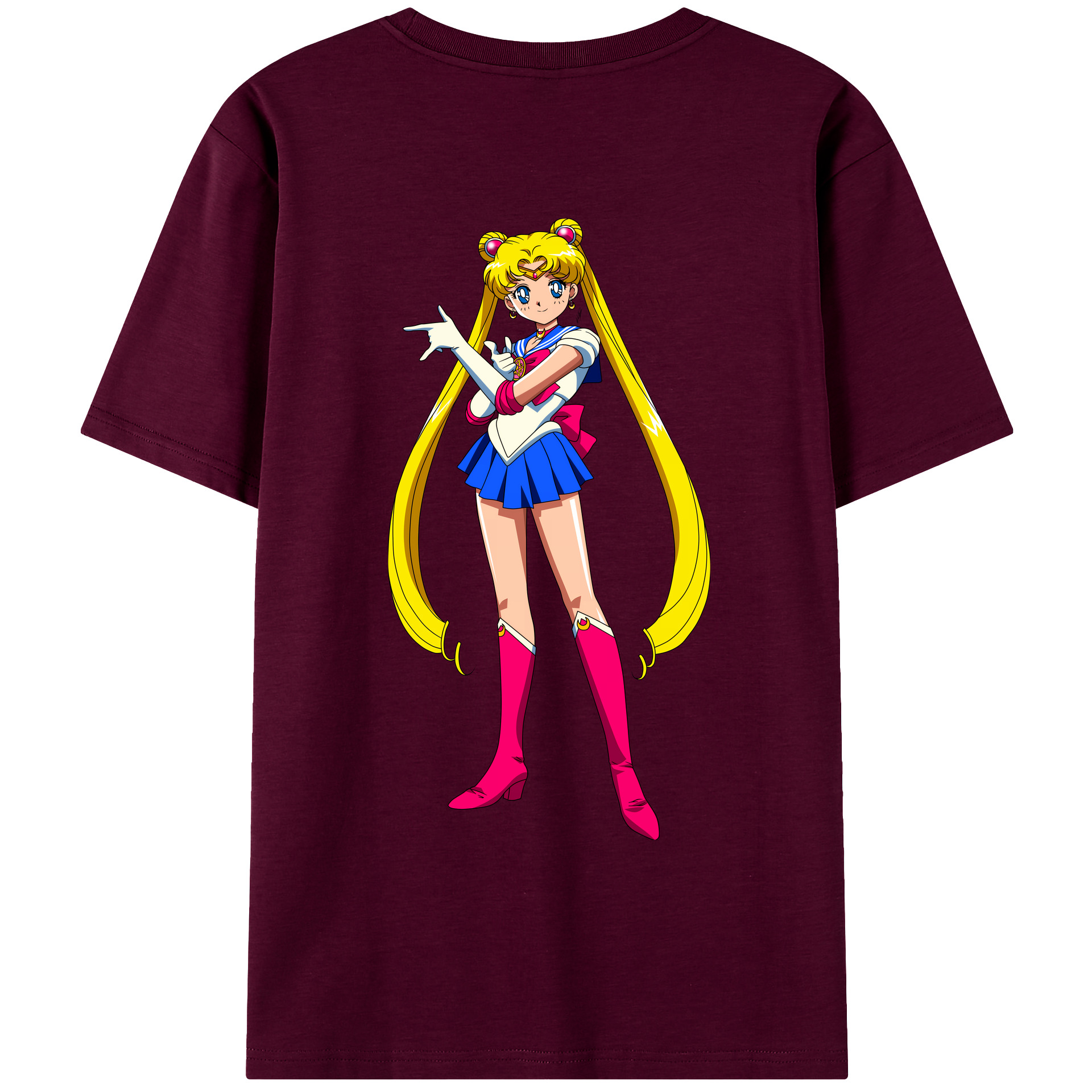（画像用） 美少女戦士セーラームーン 月野 うさぎ つきの うさぎ Sailor Moon Tsukino Usagi レディース半袖Tシャツ(バックプリント)